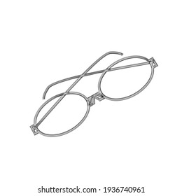 Glasses icon vector illustration isolated on white. EPS 10.