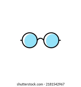 ilustración vectorial de icono de gafas aislada en fondo blanco