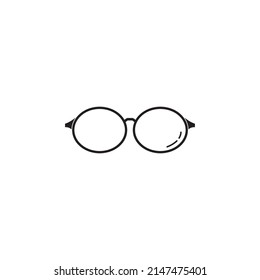 icono de gafas Ilustración vectorial sobre el fondo blanco.