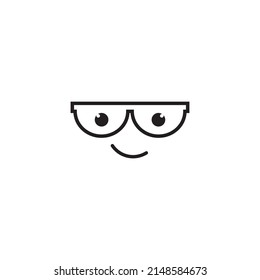 glasses icon Vector Illustration on the white background.