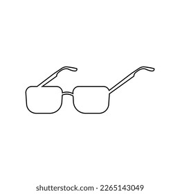 Brillensymbol. Vektorgrafik auf weißem Hintergrund.