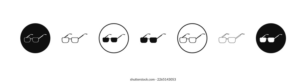 Glasses icon. Vector illustration on a white background.