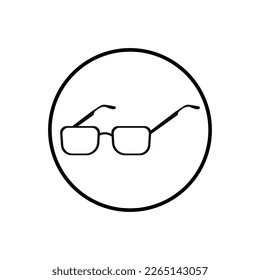 Brillensymbol. Vektorgrafik auf weißem Hintergrund.