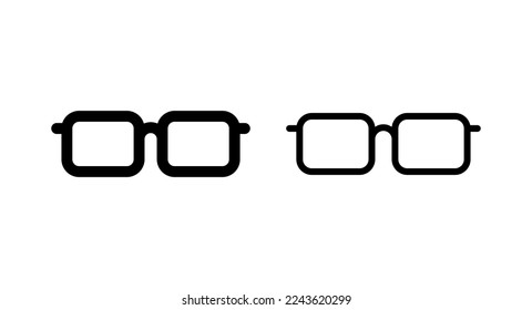 Glasses icon vector illustration. Glasses sign and symbol