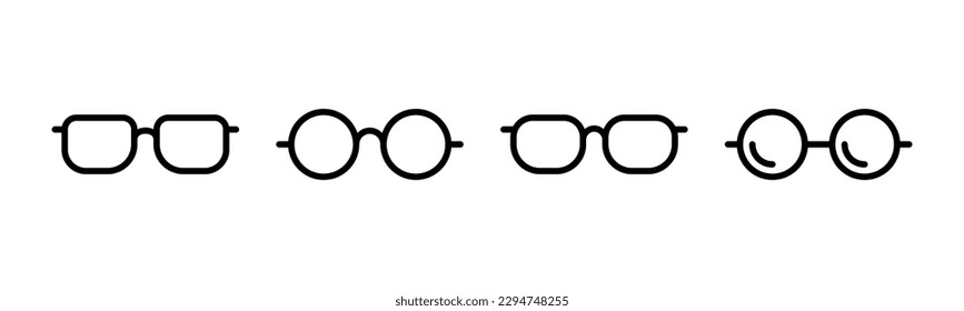 Glasses icon vector illustration. Glasses sign and symbol
