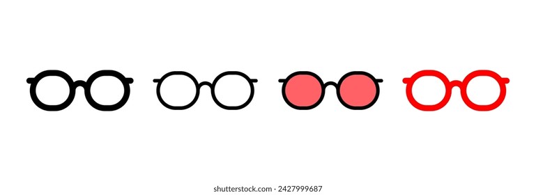 Glasses icon vector illustration. Glasses sign and symbol