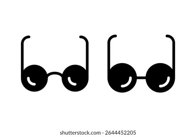 Ilustração do vetor do ícone de óculos. Símbolo e sinal de óculos