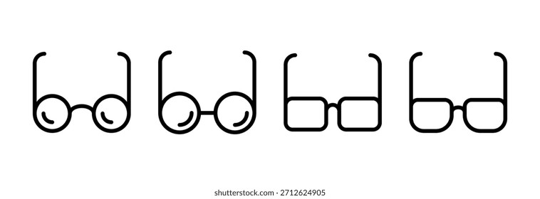 Ilustración vectorial de icono de gafas. Gafas signo y símbolo