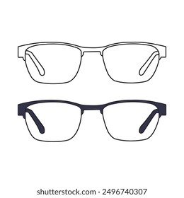 Ilustración vectorial de iconos de gafas Diseño simple