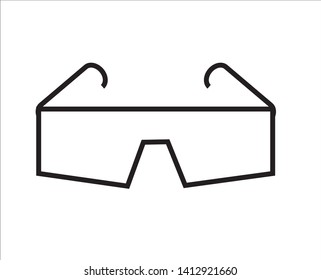 Glasses icon vector Illustration, symbol outline