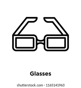 Glasses icon vector isolated on white background, Glasses transparent sign , office symbols