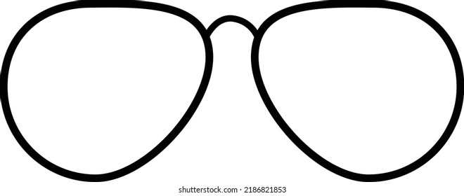 Glasses icon vector isolated on white background