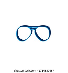 glasses icon vector
isometric. 3d  sign isolated on white background.