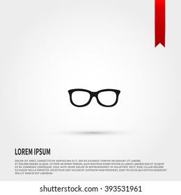 Glasses icon vector. Glasses icon JPEG. Vector illustration design element. Flat style design icon.
