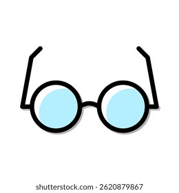 Glasses icon. Glasses vector icon in line design for web design, logo and mobile app. Symbol of Glasses on white background. Vector illustration.