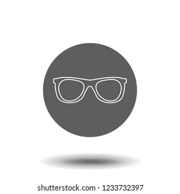 Glasses icon vector. Line eyeglasses symbol. Trendy flat outline ui sign design. Thin linear graphic pictogram for web site, mobile application. Logo illustration.