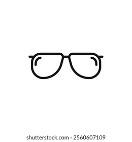 Glasses icon vector line logo art