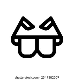 glasses icon. vector line icon for your website, mobile, presentation, and logo design.
