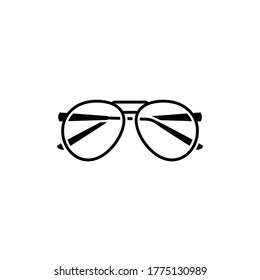 Glasses icon vector, logo isolated on white background