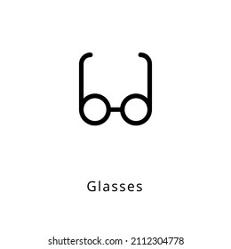 glasses icon in vector. Logotype
