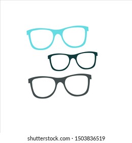 glasses icon vector on white background