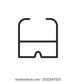 Glasses icon Vector set outline