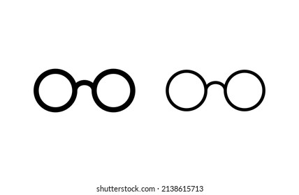 Glasses icon vector. Glasses sign and symbol