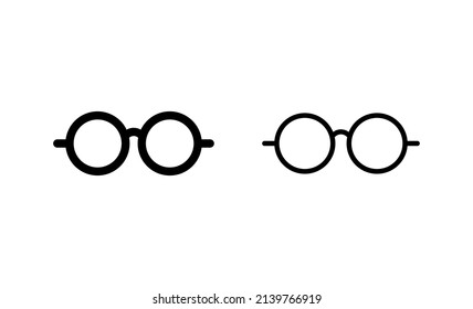 Glasses icon vector. Glasses sign and symbol
