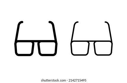 Glasses icon vector. Glasses sign and symbol