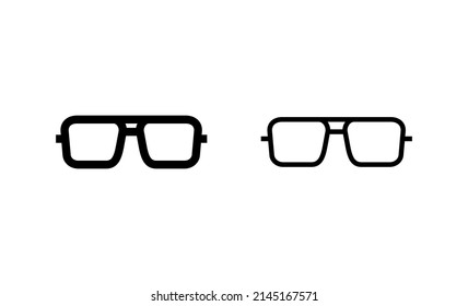 Glasses icon vector. Glasses sign and symbol