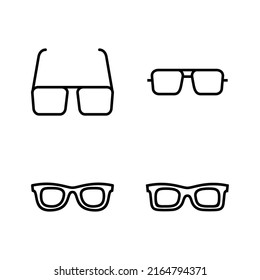 Glasses icon vector. Glasses sign and symbol