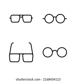 Glasses icon vector. Glasses sign and symbol
