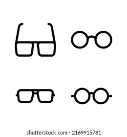 Glasses icon vector. Glasses sign and symbol