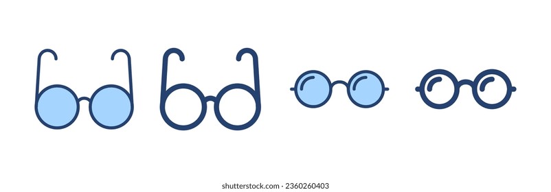 Glasses icon vector. Glasses sign and symbol