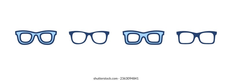 Glasses icon vector. Glasses sign and symbol