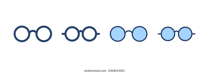 Glasses icon vector. Glasses sign and symbol