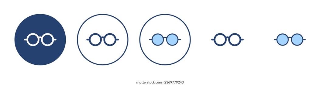 Brillensymbol, Vektorgrafik. Glaszeichen und -zeichen