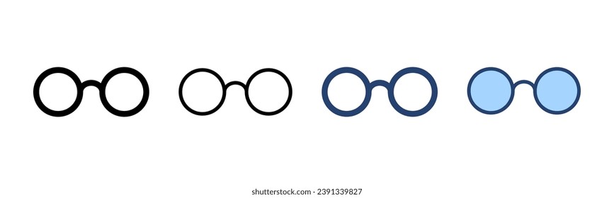 Glasses icon vector. Glasses sign and symbol