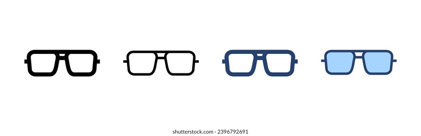 Glasses icon vector. Glasses sign and symbol