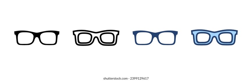 Glasses icon vector. Glasses sign and symbol