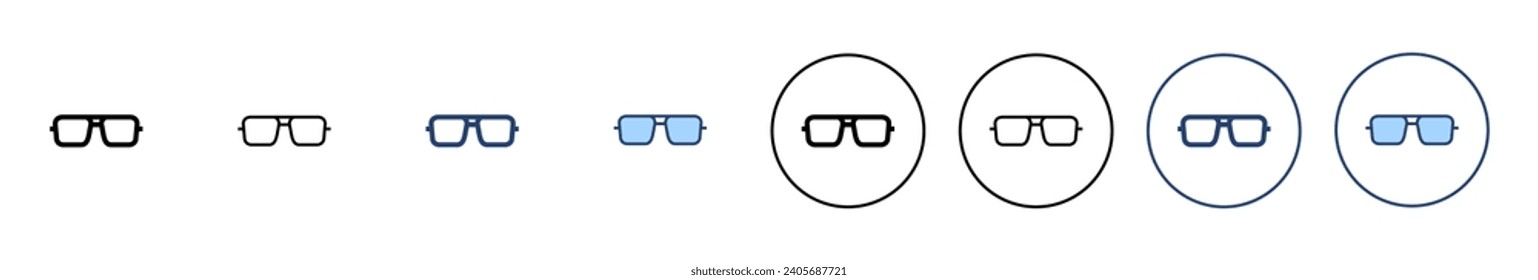 Glasses icon vector. Glasses sign and symbol