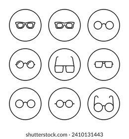 Glasses icon vector. Glasses sign and symbol