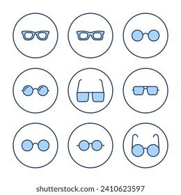 Glasses icon vector. Glasses sign and symbol