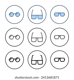 Glasses icon vector. Glasses sign and symbol