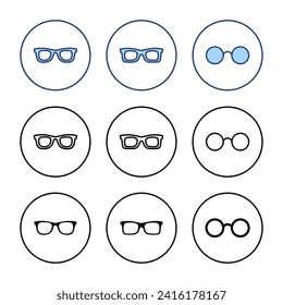 Glasses icon vector. Glasses sign and symbol