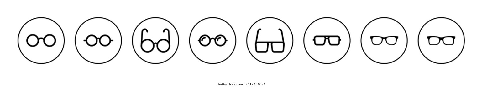 Glasses icon vector. Glasses sign and symbol