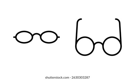 Glasses icon vector. Glasses sign and symbol