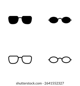 Glasses icon vector. Glasses sign and symbol