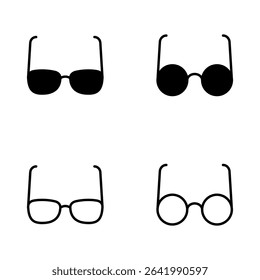 Glasses icon vector. Glasses sign and symbol