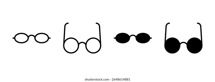 Glasses icon vector. Glasses sign and symbol